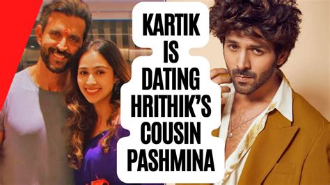 Is Kartik Aaryan Dating Hrithik Roshans Cousin Pashmina Diwali Day Kartik Pashmina Spotted In