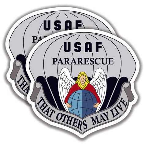 Usaf Pararescue Decals 2 Stickers Us Air Force Bogo Military The