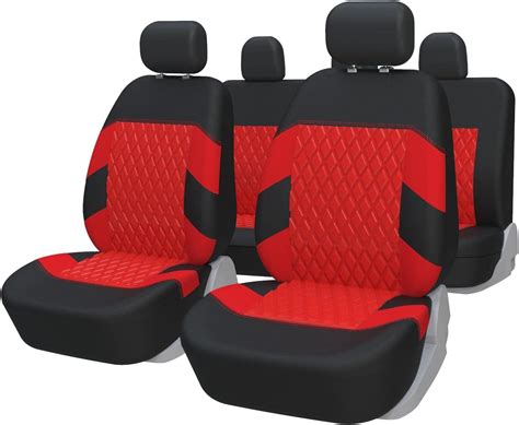 Toyoun Car Seat Covers Full Set Universal Seat Covers For 5 Car Seater Front Bucket Seat Covers