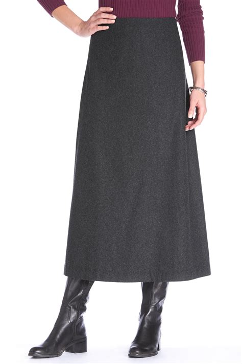 Long Wool Skirt A Line Skirt In Wool Blend Chadwicks Of Boston Long Wool Skirt Wool Skirt