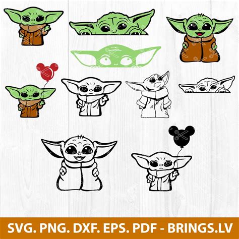 Baby Yoda Svg Mandalorian Baby Yoda Svg The Child Svg Png Dxf Eps