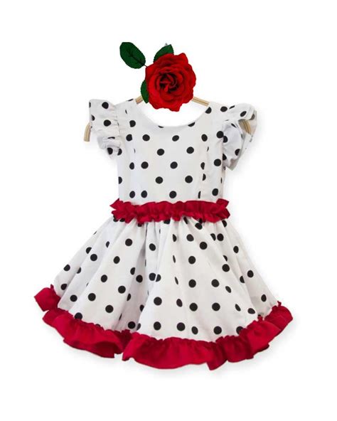 Robe Espagnole Fille Pas Cher Rouge Taille