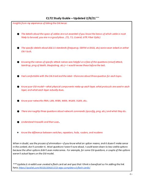 C Study Guide Feb Update C Study Guide Updated