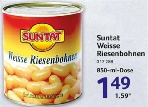 Suntat Weisse Riesenbohnen Ml Dose Angebot Bei Selgros