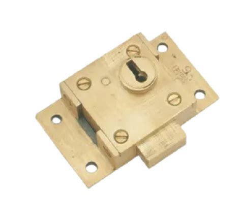 Golden X Mm Rectangular Brass Shutter Lock For Security Purpose