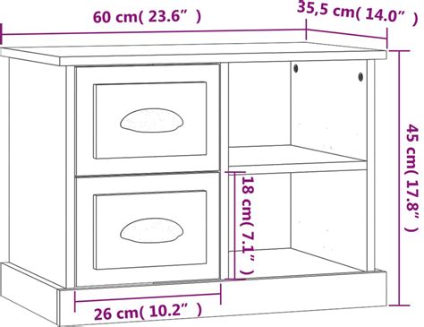 Vidaxl Nachtkastje Betongrijs X X Cm Duurzaam Hout