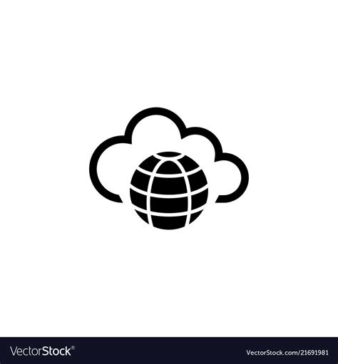 Internet cloud technology global web net flat Vector Image