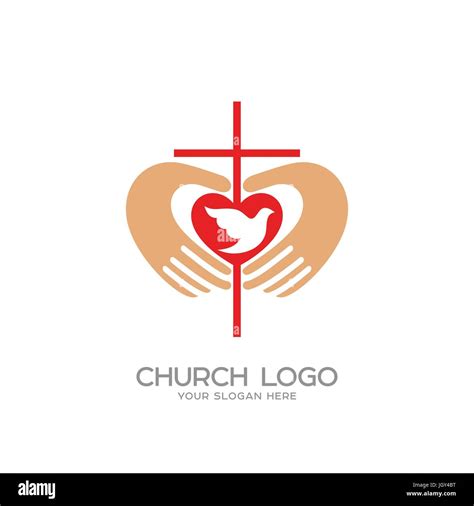 Logo De L Glise Symboles Chr Tiens La Croix Et Les Mains Du Christ