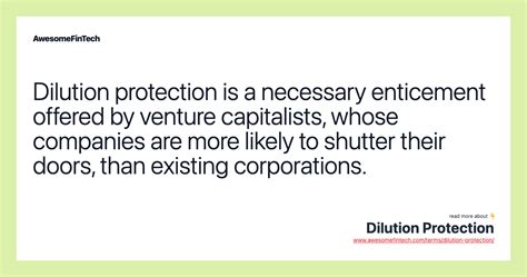 Dilution Protection AwesomeFinTech Blog