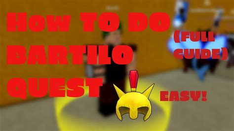 How To Do The BARTILO Quest In Blox Fruits Roblox FULL GUIDE YouTube