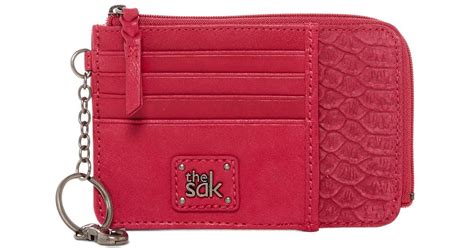 The Sak Iris Leather Card Wallet in Red - Lyst