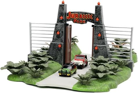 Jurassic Park Th Anniversary Jurassic Gate Nano Scene Diorama W Two