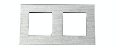 Bingoelec Switch Socket Panel Alum Double Frame