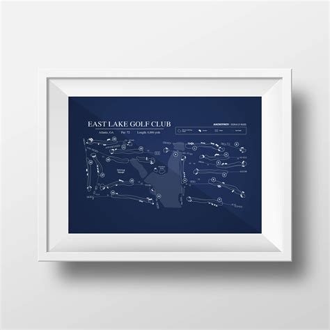 East Lake Golf Club Course Map Digital Download - Etsy