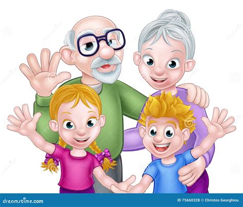 3d Cartoon Grandparents With Kids On The Beach Royalty-Free Stock Photo | CartoonDealer.com ...