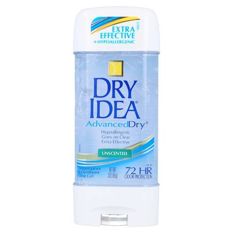 Dry Idea Advanced Unscented Antiperspirant Deodorant Clear Gel 3 Oz