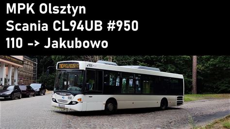 MPK Olsztyn Scania CL94UB 950 ZF Linia Line 110 YouTube