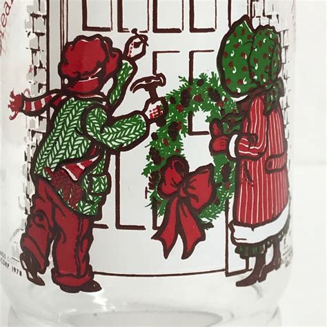 Limited Ed 1978 Holly Hobbie Robby Christmas Coca Cola Glass Cup Vtg