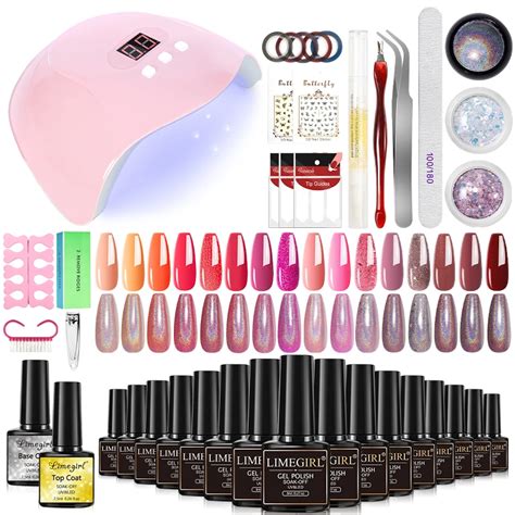 Professional Kit Nail Art Ferramenta L Mpada Led Uv Verniz Gel Semi