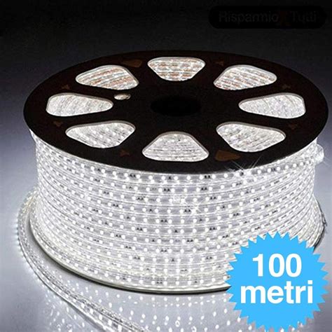 BOBINA STRISCIA STRIP LED 5050 FLESSIBILE 5M ADESIVA LUCE INTERNO