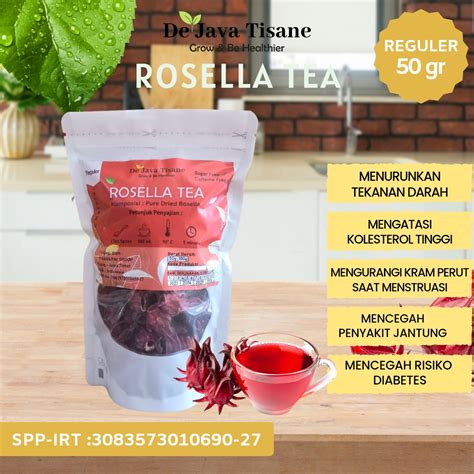 Jual Teh Bunga Rosella Merah 10 50 Gr Red Rosella Tea Hibiscus Rosela