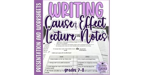 Cause And Effect Mini Lesson