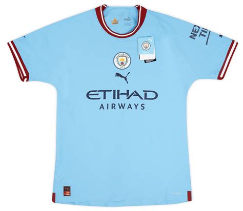 Manchester City Player Issue Home Shirt M