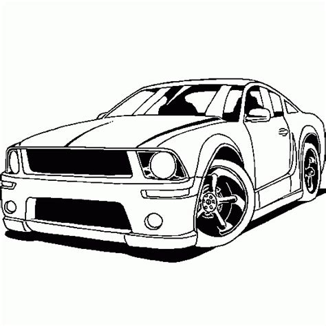 Coloriage Ford Mustang Dessin Gratuit Imprimer