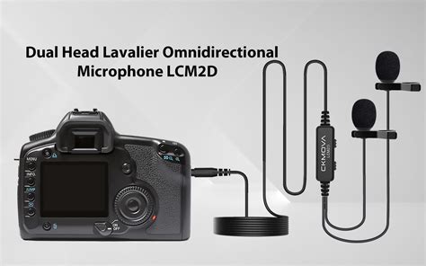 CKMOVA LCM2D Dual Head Lavalier Omnidirectional Microphone KONG KEI