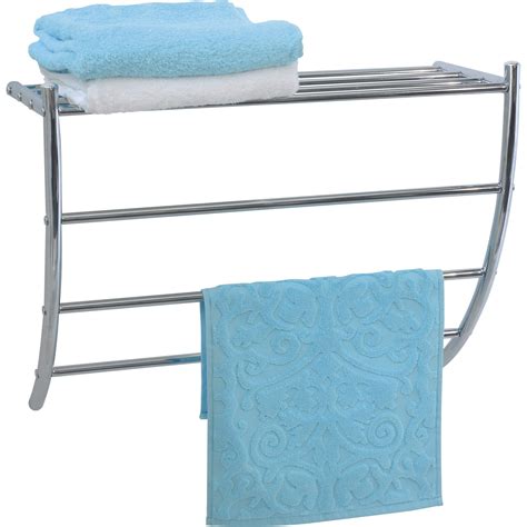 Evideco Wall Mounted Bath Shelf And Towel Rack And Reviews Wayfair