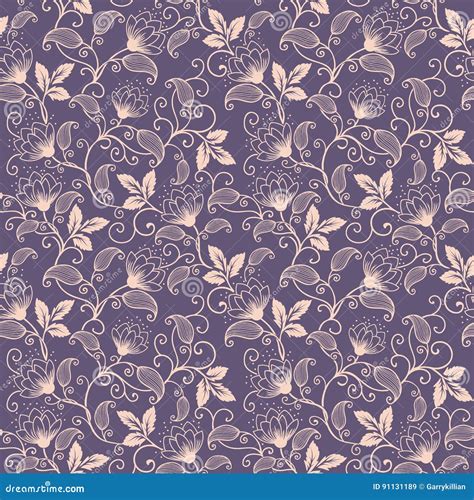 Vector Flower Seamless Pattern Background Elegant Texture For