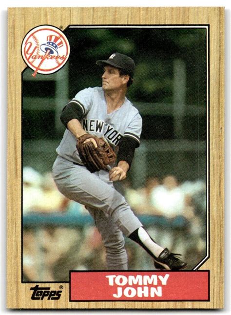 1987 Topps Tommy John New York Yankees 236 EBay