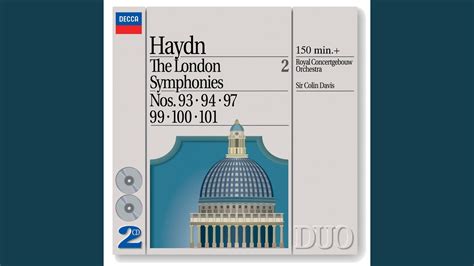 Haydn Symphony In D H I No 93 3 Menuetto Allegro YouTube Music