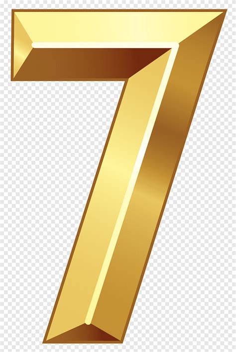 Gold 7 Illustration Line Triangle Yellow Gold Number Seven Game