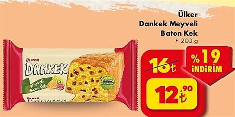 Ülker Dankek Meyveli Barton Kek 200 g İndirimde Market