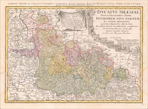 Ducatus Silesiae Tabula Geographiica Prima Inferiorem Silesiam Eius