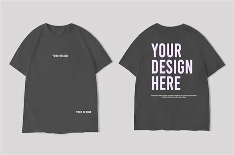 Premium Psd Black Oversize Tshirt Mock Up Design