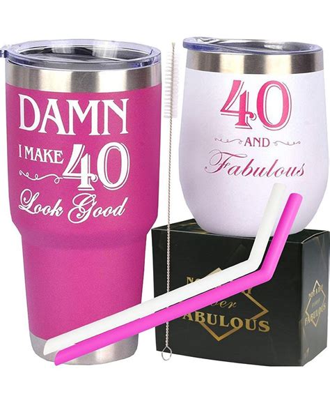 Meant2tobe 40th Birthday Ts For Women Elegant Decorations And Tumbler Set Perfect For