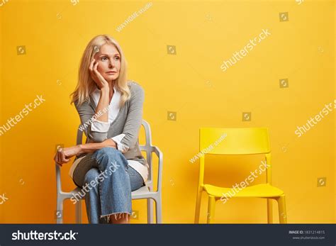Photo Wrinkled Blonde European Woman Being Stock Photo 1831214815 Shutterstock