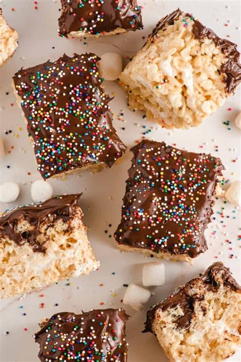 Soft And Chewy Chocolate Covered Rice Krispie Treats Neighborfood