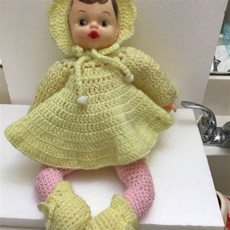 Toys Vintage Hand Crocheted Doll Poshmark