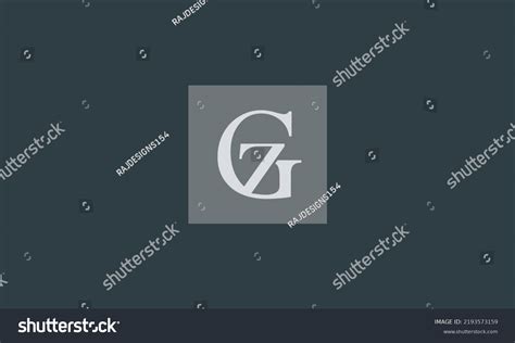 Alphabet Letters Initials Monogram Logo Gz Zg Royalty Free Stock Vector 2193573159