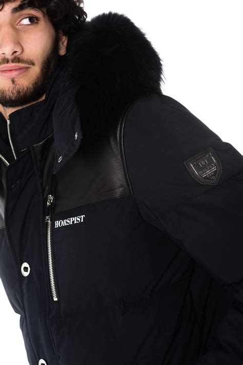 Veste Homme Horspist Napoleon Longue Bleu Noir Cuir