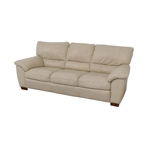 76% OFF - Italsofa Italsofa White Leather Sofa / Sofas