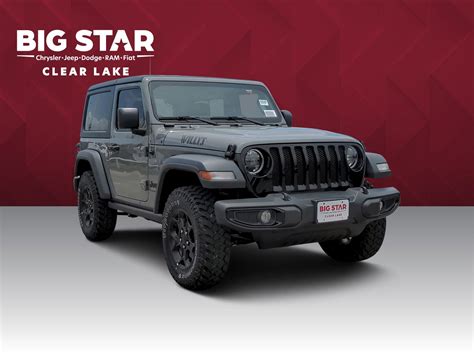 New 2023 Jeep Wrangler Willys Sport Utility In Webster Pw671588 Big Star Chrysler Jeep Dodge