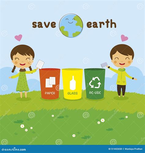 Save The Earth Ecology Concept Stock Vector - Illustration: 51442658