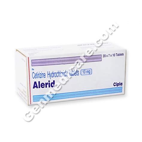 Allergy : ⭐Buy Alerid 10 mg Tablet (Cetirizine) | GenM ...