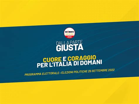 Elezioni Politiche 2022 Programma M5s Movimento 5 Stelle