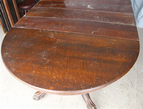 Bargain John S Antiques Antique Round Quarter Sawn Oak Dining Table