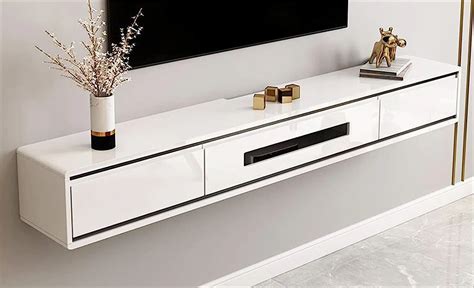 tivi treo tuong gan tuong dep white tv stands floating